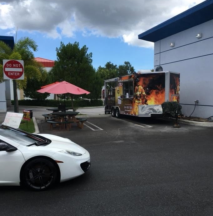 The Yellowstone Prime BBQ trailer set up and ready to serve